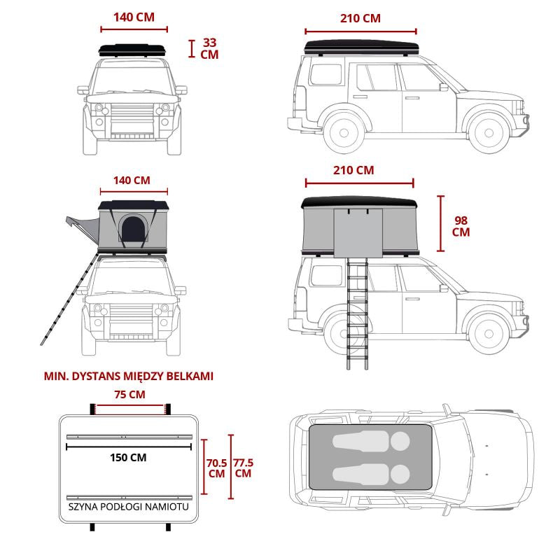 Dutch Mountains Top 2 roof tent