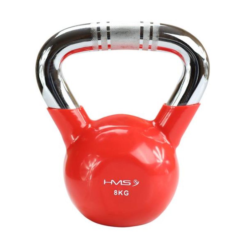 Kettlebell cast iron knurled handle HMS KTC10 RED