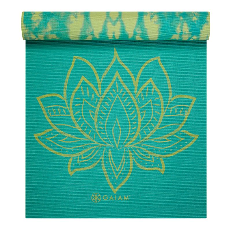 Dvostrana prostirka za jogu GAIAM Turquoise Lotus 6 MM 62344