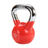 Kettlebell cast iron knurled chrome handle HMS KTC08 RED