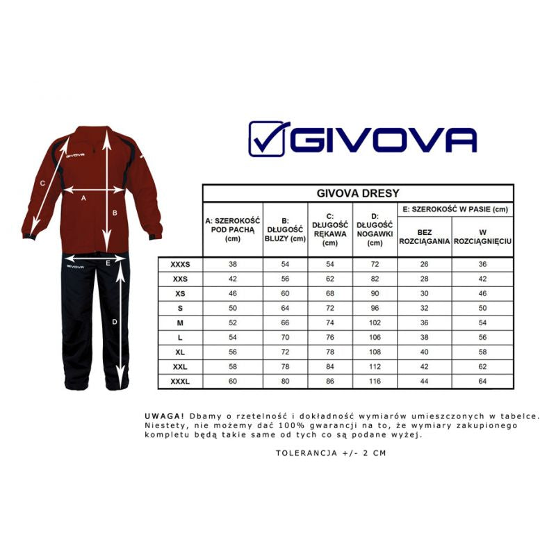 Tracksuit Givova Tuta Visa TR018 1210