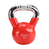 Kettlebell cast iron knurled chrome handle HMS KTC08 RED