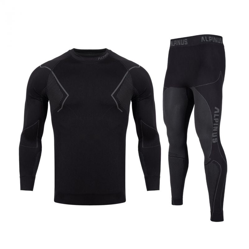 Alpinus Active Base Layer Set termoaktivnog donjeg rublja crna i siva M GT43257