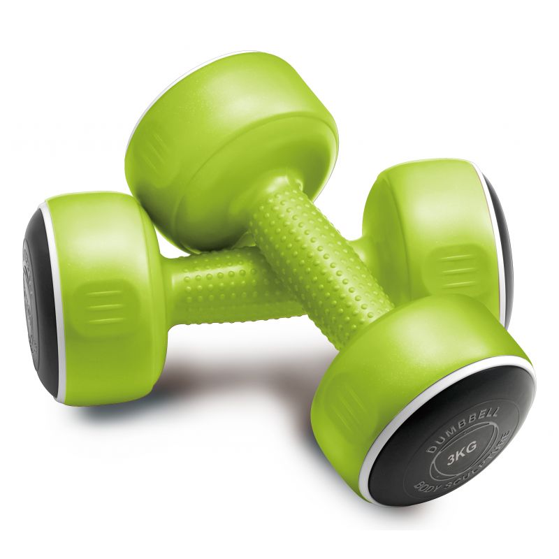 Dumbbell Body Sculpture SMART 2x3 kg BW 108 zelena