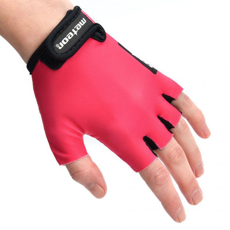 Cycling gloves Meteor Pink Jr 26196-26197-26198